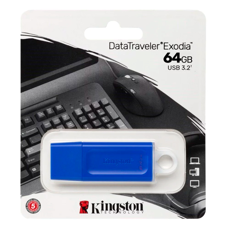 USB Flash Kingston DataTraveler Exodia, 64GB (Azul)