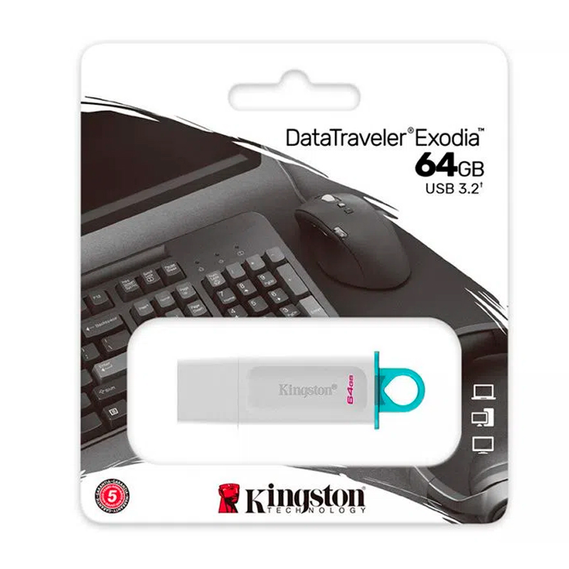 USB Flash Kingston DataTraveler Exodia, 64GB (Blanco)